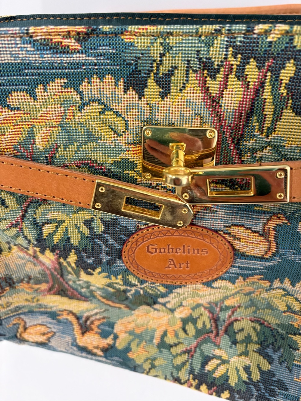 New Vintage Gobelins Art tapestry satchel - Picture 9 of 9